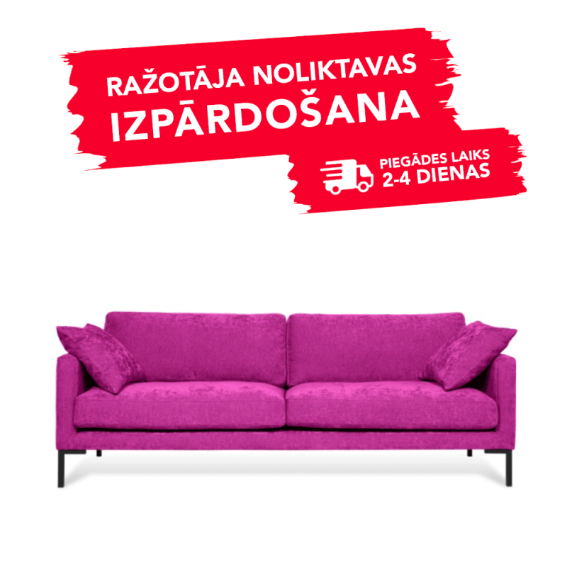 Diivan DOMUS (2.5 istekohta)(Tootja ladu)(Roosa)
